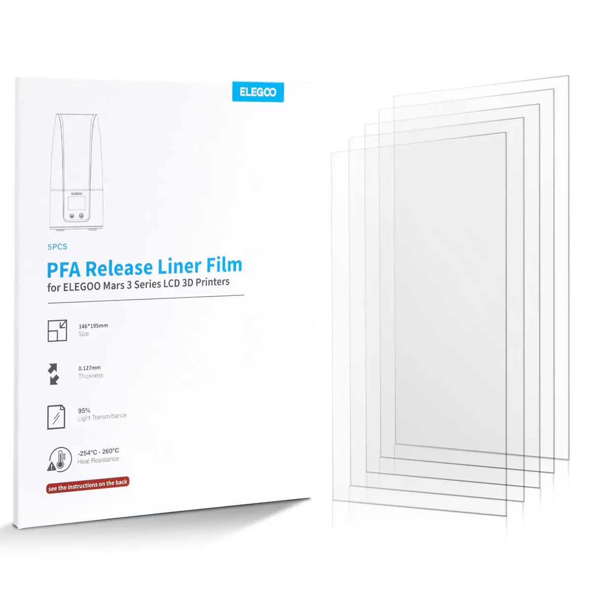 Pfa Film For Mars 3 & Mars 3 Pro (5 Pcs) 1