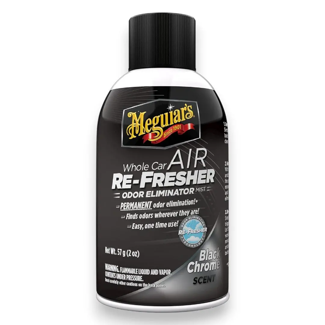 Meguiars Whole Car Air Re-Fresher Odor Eliminator - Black Chrome Scent 1