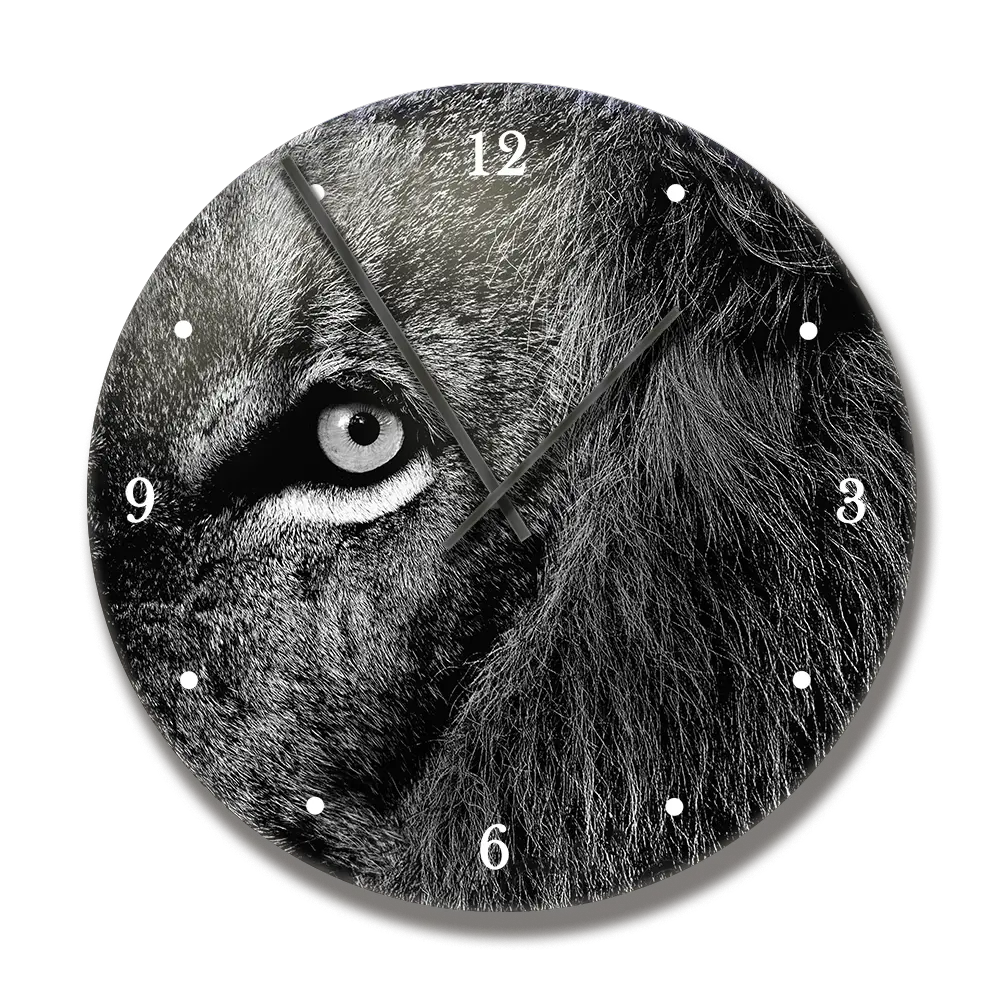 Printwild Clock With Reflection Lion 1