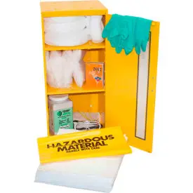 Wall Mount Spill Containment Cabinet, Large, 12"W X 14"D X 28"H, Oil Only 1