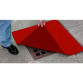 Enpac® Spill Protector Drain Cover, 36" X 36" X 1/4", Red, 4336-Sp 1