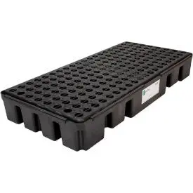Enpac® Black Diamond 2 Drum Spillpallet 5117-Bd With No Drain - Low Profile - 1000 Lb. Cap. 1