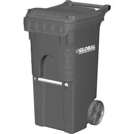 Global Industrial™ Mobile Trash Container, 35 Gallon Gray 1