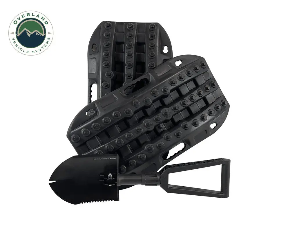Overland Vehicle Systems Small Recovery Ramp And Multi Functional Shovel Combo Kit 22-4970 1