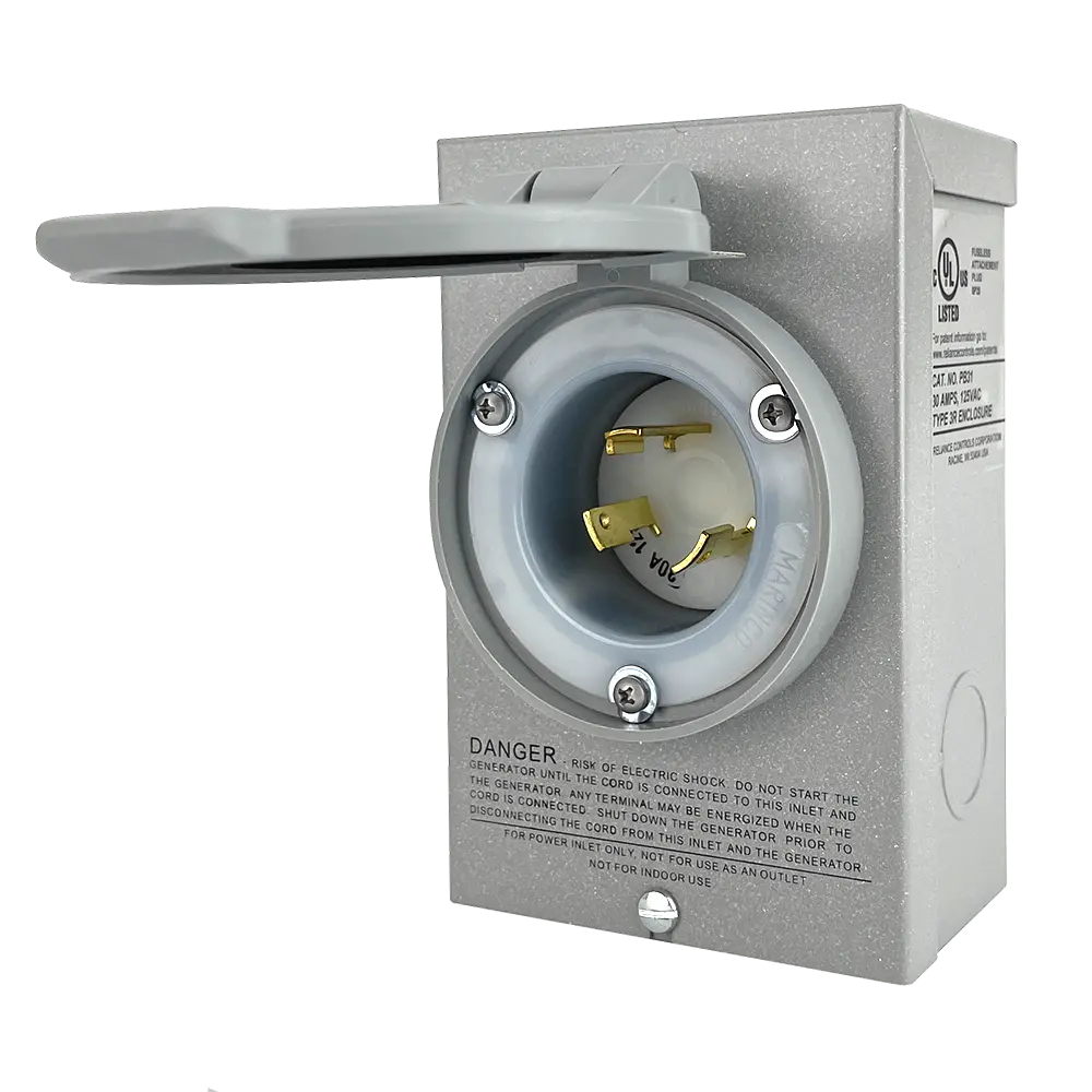 Reliance Pb31 3,750-Watt 120V Pro/Tran Generator Nema 3R Outdoor Power Inlet Box 1