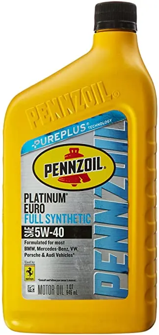 Pennzoil Platinum Euro Sae 5W-40 Full Synthetic Motor Oil - Case Of 6 (1 Qt) 1