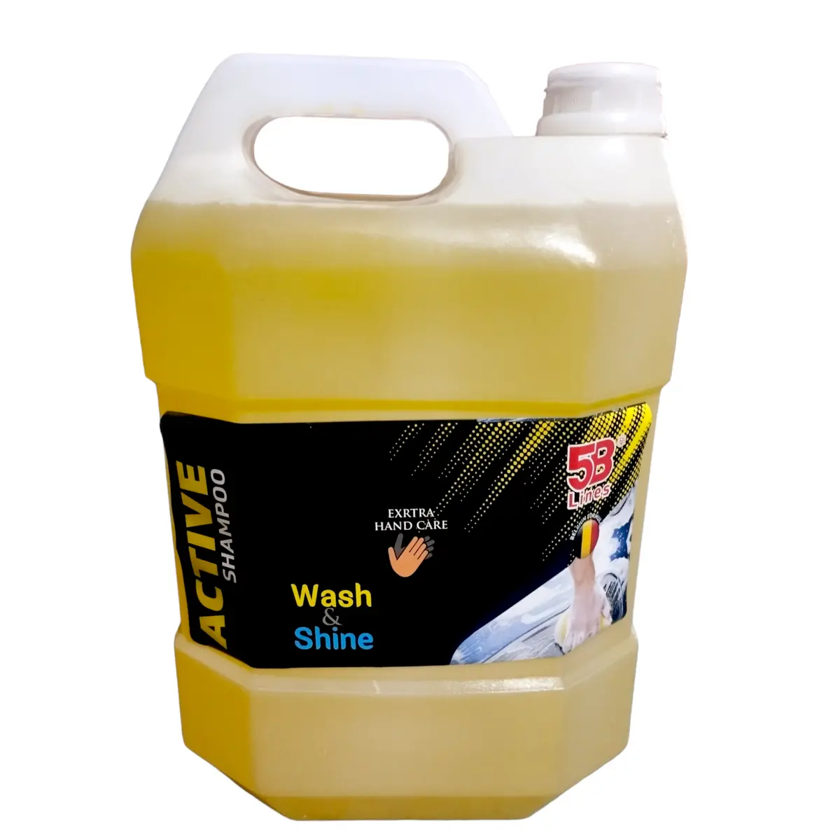 5B Active Wash & Shine Shampoo 5L 1