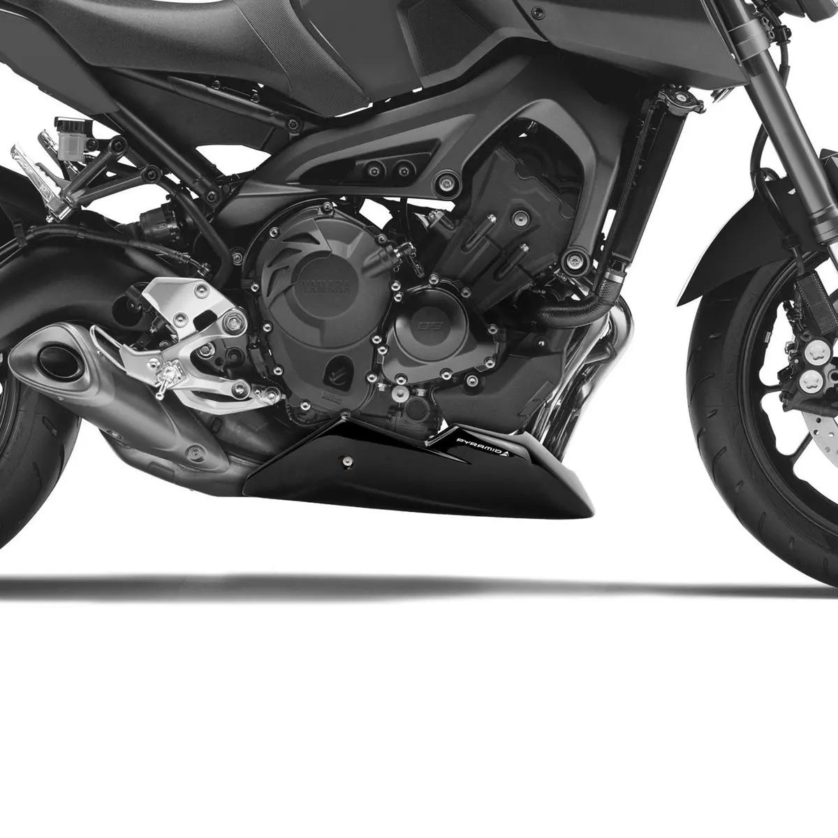 Yamaha Tracer 900 Gt 18-2020 Grp Belly Pan Spoiler Gloss Black Finish By Pyramid 2