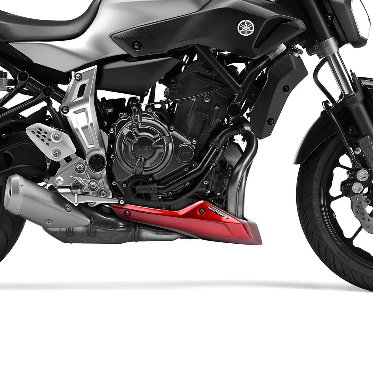 Yamaha Mt07 & Fz07 2013-2017 Grp Belly Pan Spoiler Red (Lava Red) Pyramid 1