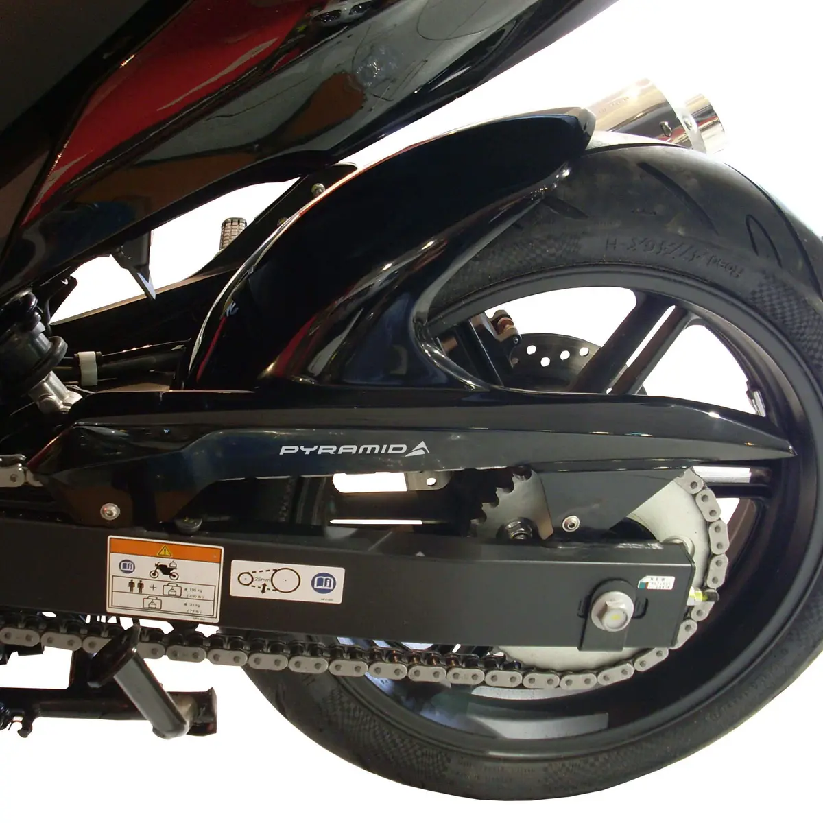 Honda Cbf1000 Fa 2010-2017  Rear Wheel Gloss Black Hugger By Pyramid Plastics 1