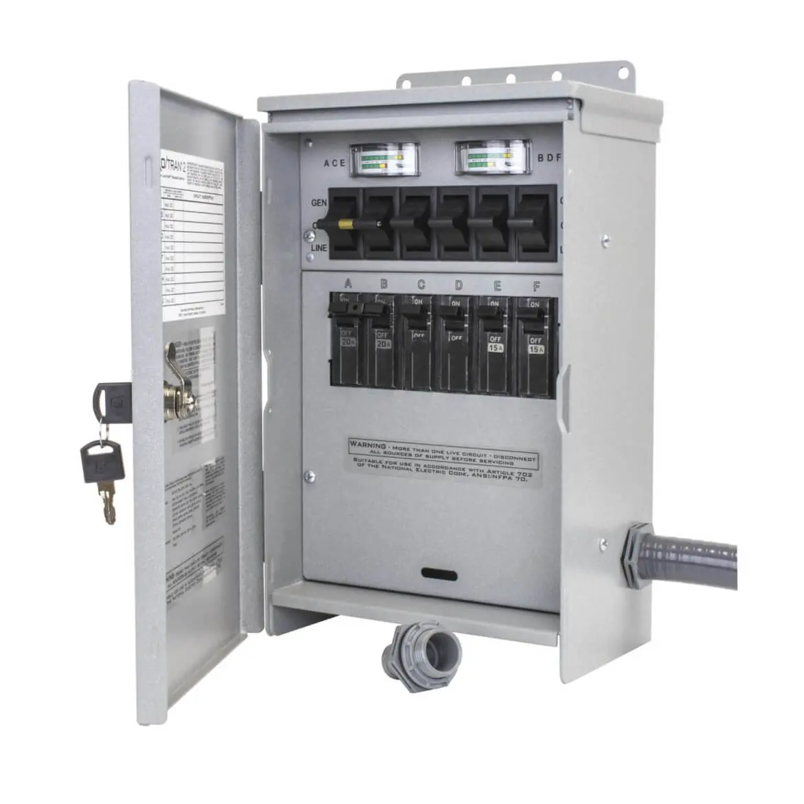 Reliance R206a 120/240-Volt 20-Amp 6-Circuit Pro/Tran Outdoor Transfer Switch 1
