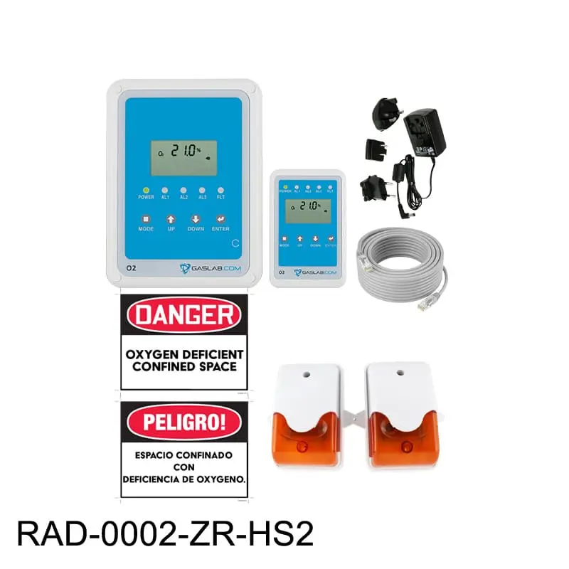 Oxygen Deficiency And Enrichment Safety Alarm With Horn Strobes 1