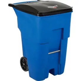 Rubbermaid Brute® 95 Gallon Rollout Container - Fg9w2273blue Minimum Of 6 1