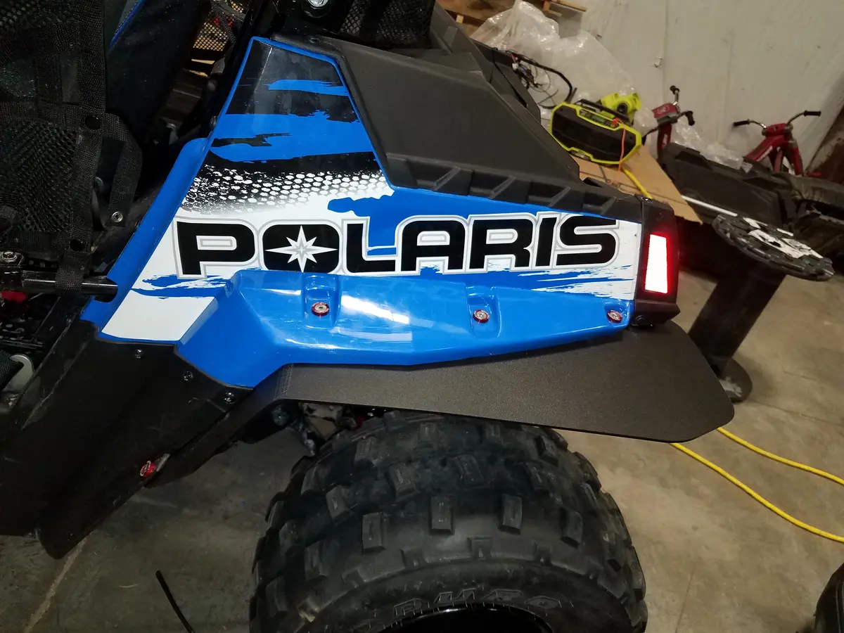 Polaris Rzr 170 2014+ Mud Flaps / Fender Extensions, Front & Rear 6