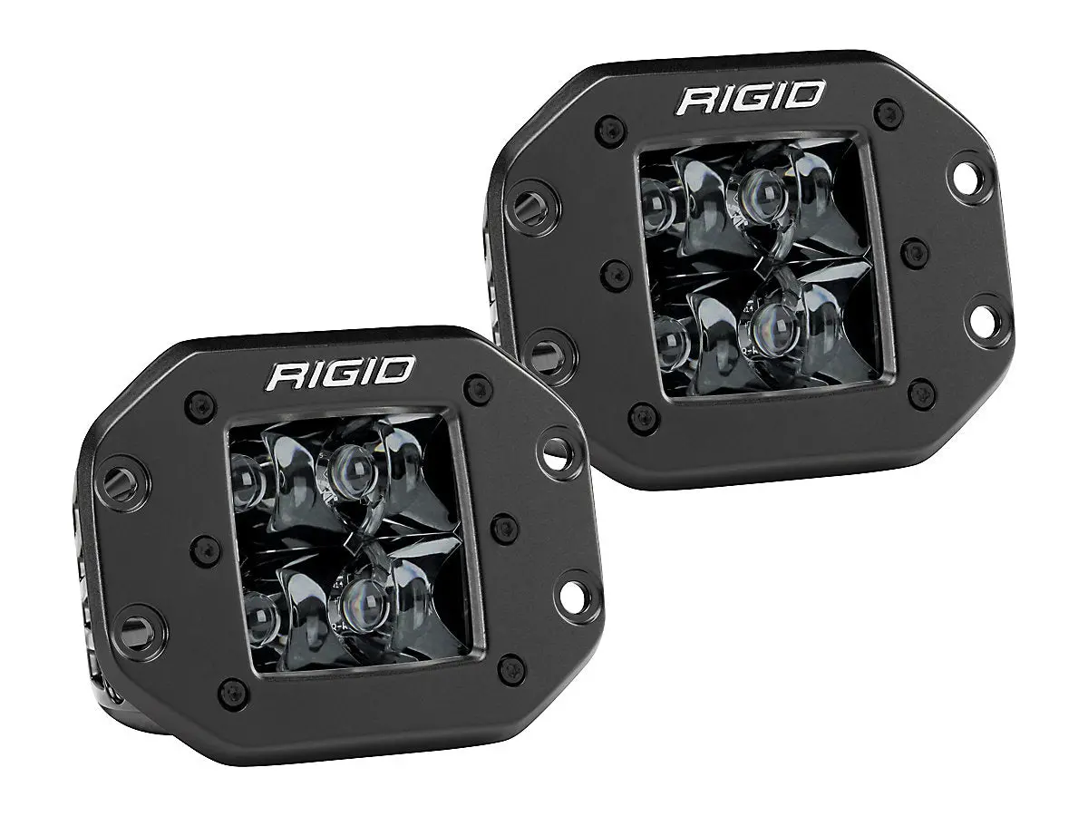 Rigid Industries 212213Blk D-Series Pro Midnight Edition Spot Beam 3" Flush Mount Led Light Pair 1