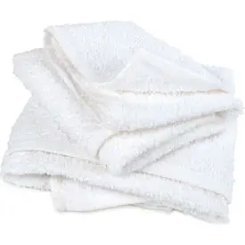 Pro-Clean Basics Sanitized Anti-Bacterial Terry Cloth Rags, White, 25 Lbs. - 99803 1