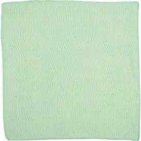 Rubbermaid Commercial Products Microfiber Economy Cloth 16" X 16" Green, Polyester/Nylon, Green 1