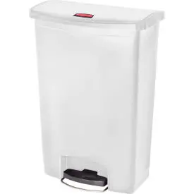 Rubbermaid® Slim Jim® Plastic Step On Container, Front Step - 24 Gallon, White - 1883561 1