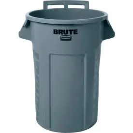 Rubbermaid® Vented Wheeled Brute Container, 44 Gallon, Gray 1