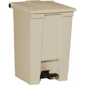 Rubbermaid® Fire Safe Step On Plastic Container, 12 Gallon, Beige - Fg614400beig 1