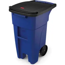 Rubbermaid Brute® Rollout Waste Container 32 Gallon Blue - 1971943 Minimum Of 12 1