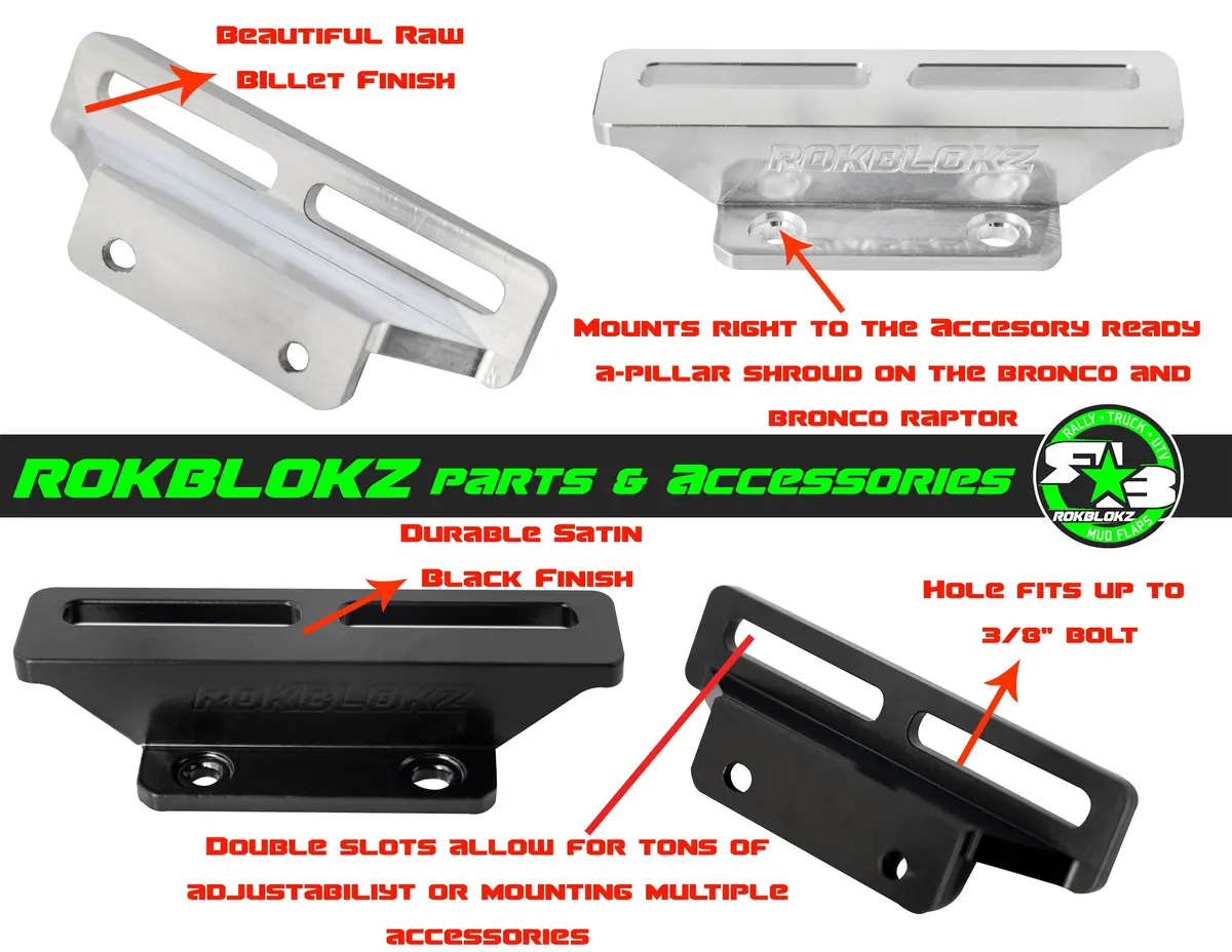 A-Pillar Light Mount For 2021+ Ford Bronco & 2022+ Bronco Raptor 2