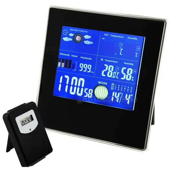 S08s620pv_1S Indoor/Outdoor Wireless Weather Station Temperature Humidity Rh Air Pressure Rcc Dcf With Bar Chart 110V / 220V 1