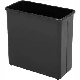 Safco® Rectangular Wastebasket, 27-1/2 Qt. Black Qty.3 - 9616Bl 1