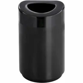 Safco® Steel Round Open Top Trash Can, 30 Gallon, Black 1