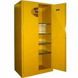 Securall® 36X24x72 Flammable Spill Containment Cabinet Yellow 1