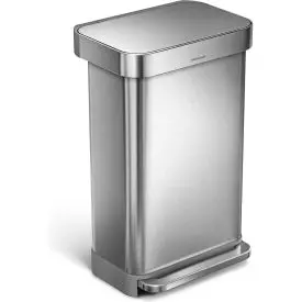 Simplehuman® Rectangular Step Can - 12 Gallon Brushed Stainless Steel - Cw2024 1
