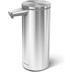Simplehuman® Rechargeable Sensor Pump Liquid Soap/Sanitizer Dispenser - Brushed W/Sample Soap 1