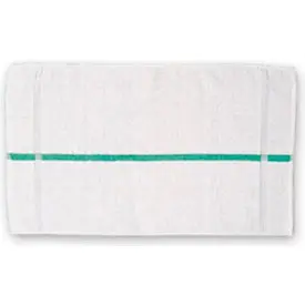 Chef Revival Hti15gs - Bar Towel, 15" X 25, Oversized, Extra Long, White W/Green Stripe - Pack Of 12 1