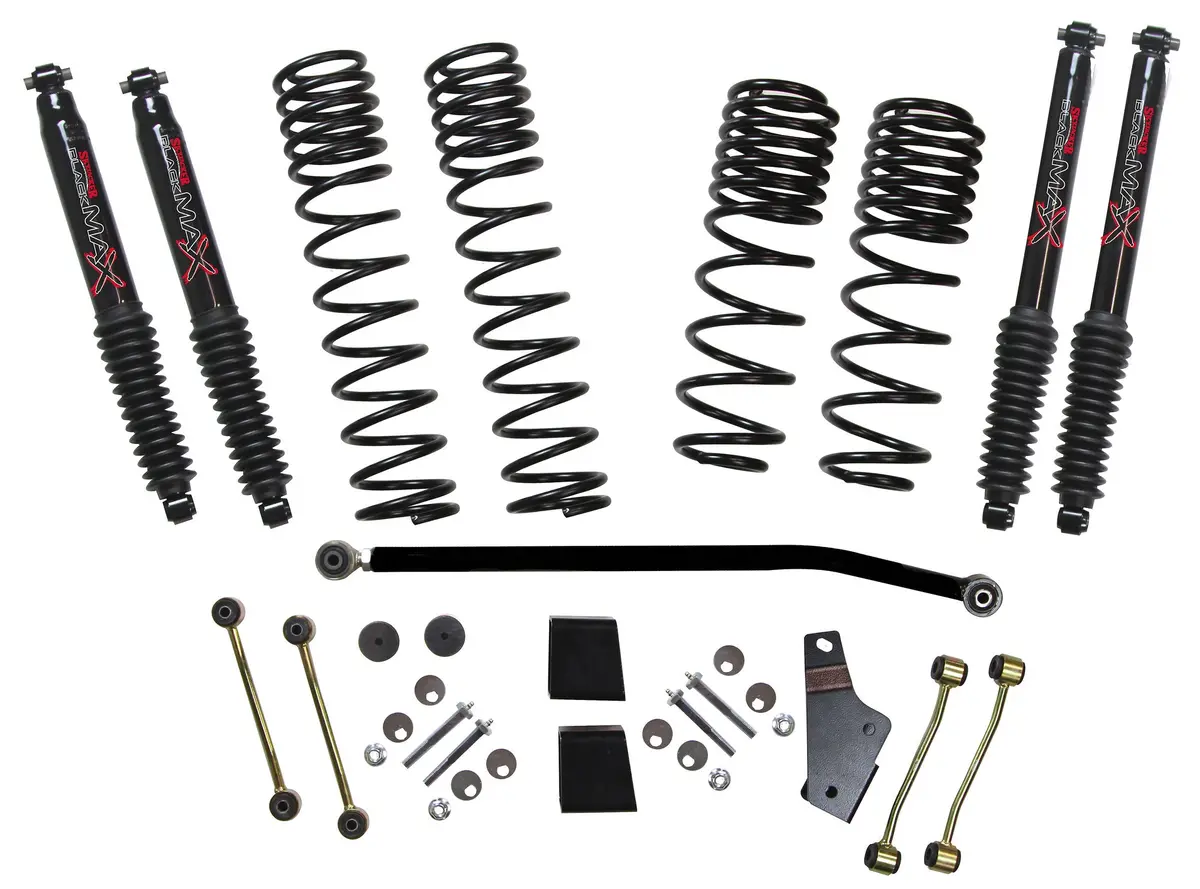 Skyjacker 3.5-4In Dual Rate Coil Suspension System With Black Max Shocks For 18-21 Jeep Wrangler Jl Unlimited Sahara/Sport- Jl40bpblt 1
