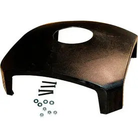Rubbermaid® Dome Top With Hole, Black With Hardware - Fg3975m2bla 1