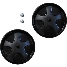 Rubbermaid® 8" Wheel Kit With Push Caps, Black - Fg9w27m10000 1