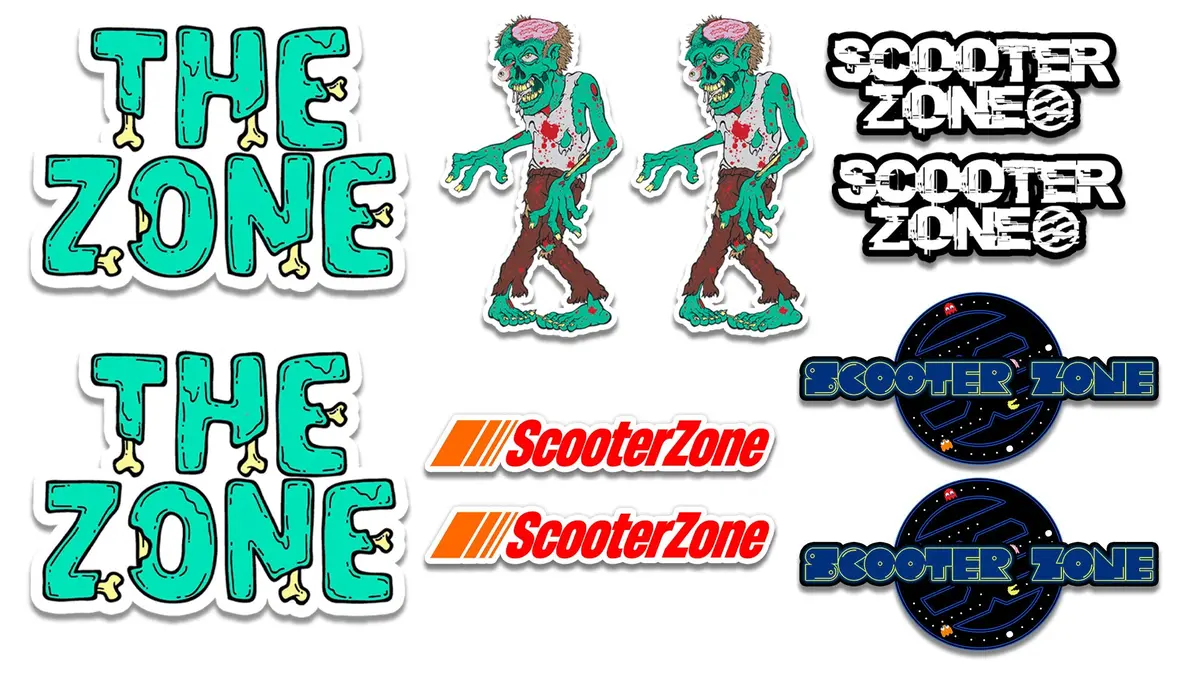 Scooter Zone Sticker Pack 1
