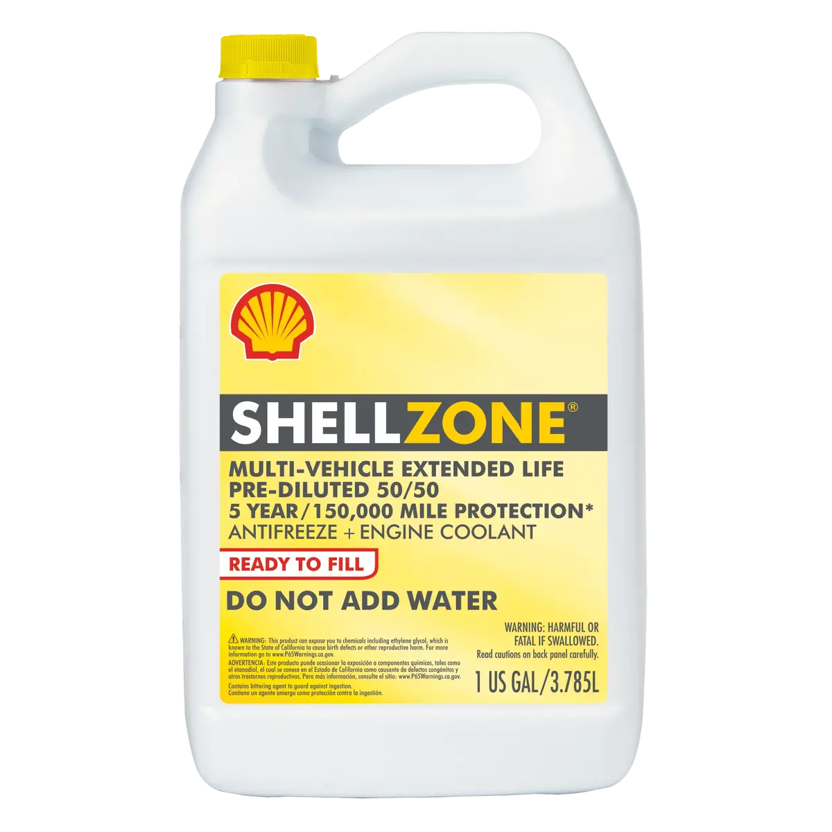 Shellzone Multi-Vehicle Extended Life 50/50 Antifreeze & Coolant - Case Of 6 (1 Gallon Containers) 1