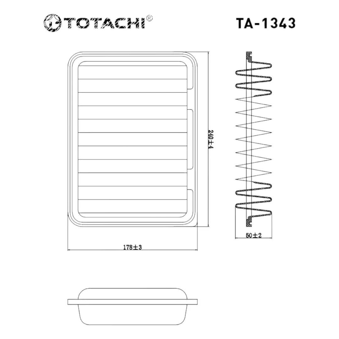 Totachi Air Filter Toyota Corolla (Ta-1343) 2