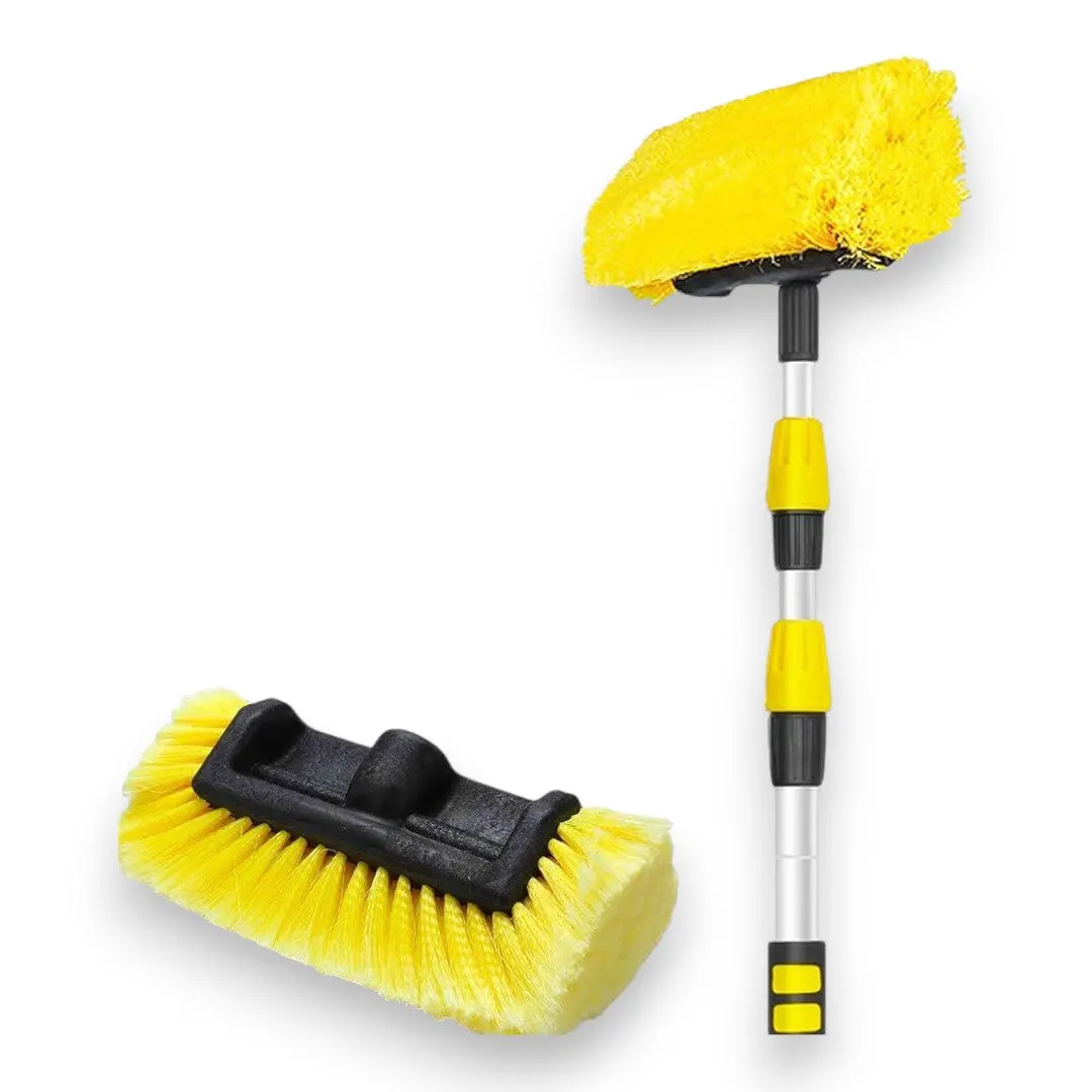 Solar Panel / Window / Glass Telescopic Wash Brush With Water Switch 1