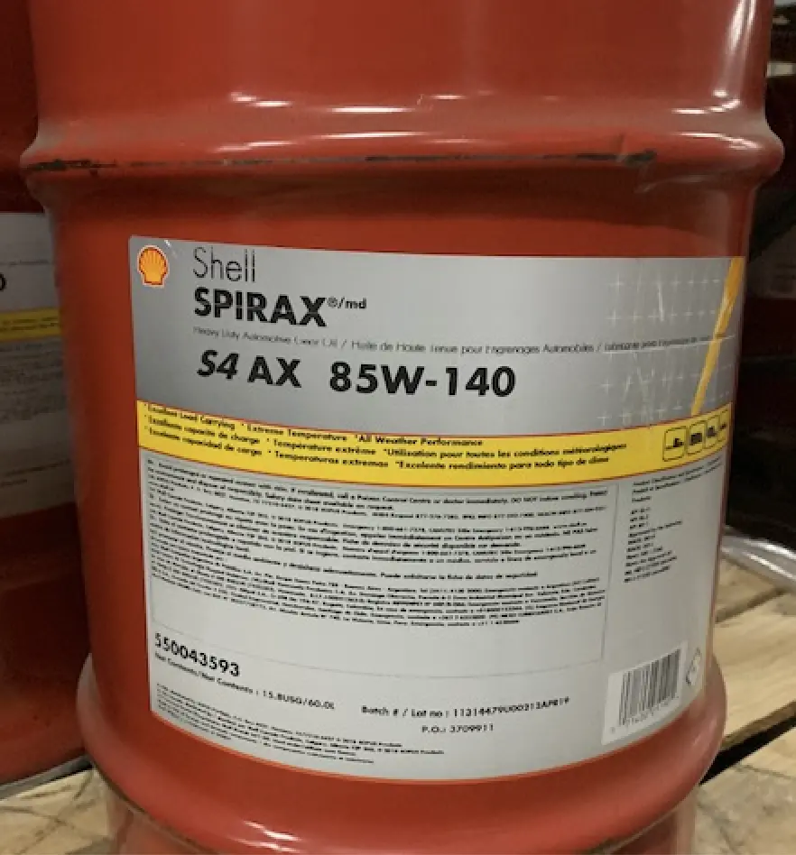 Shell Spirax S4 Ax 85W-140 Heavy Duty Extreme-Pressure Gear Oil- 120 Keg 1
