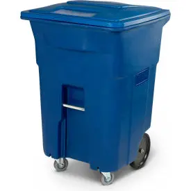 Toter Heavy Duty 2-Wheel Trash Cart W/ Casters, 96 Gallon, Blue - Acc96-00Blu 1