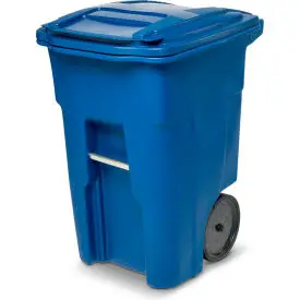 Toter Heavy Duty Two-Wheel Trash Cart, 48 Gallon Blue - Ana48-00Blu 1