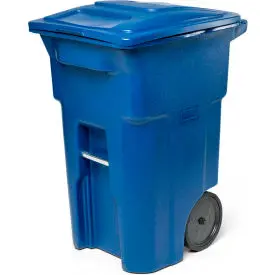Toter Heavy Duty Two-Wheel Trash Cart, 64 Gallon Blue - Ana64-00Blu 1