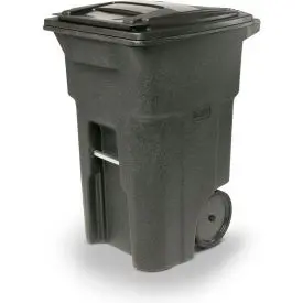 Toter Heavy Duty Two-Wheel Trash Cart, 64 Gallon, Blackstone - Ana64-10548 1