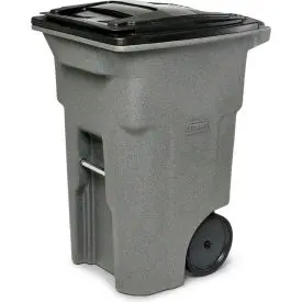 Toter Heavy Duty Two-Wheel Trash Cart, 64 Gallon Graystone - Ana64-10827 1