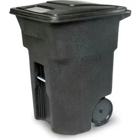 Toter Heavy Duty Two-Wheel Trash Cart, 96 Gallon Black - Ana96-00Bks 1