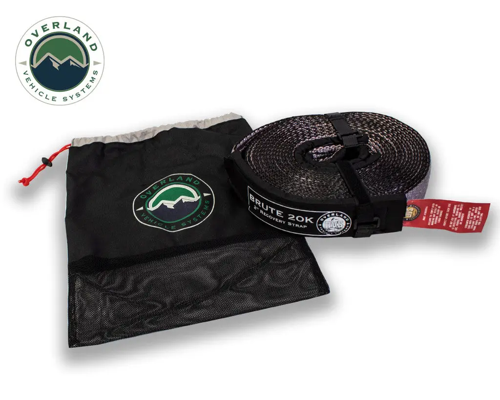 Tow Strap 20,000 Lb. 2" X 30' Gray With Black Ends & Storage Bag 19059916 1
