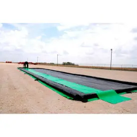 Ultratech 8343 Ultra-Containment Berm®, Track Belts, 30" X 56', Set Of 2, Black, 18 Oz. Pvc 1