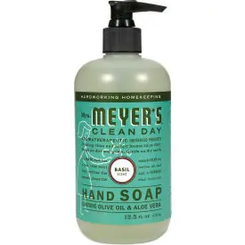 Mrs. Meyer's® Clean Day Liquid Hand Soap Pump Bottle, Basil, 12.5 Oz. Pump 6/Case- 651344 1